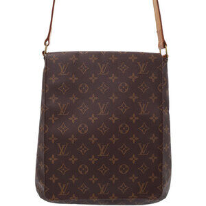 Louis Vuitton Monogram Leather Brown Musette Shoulder Bag